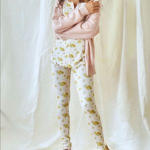 Free People waffle pajamas lounge outfit M